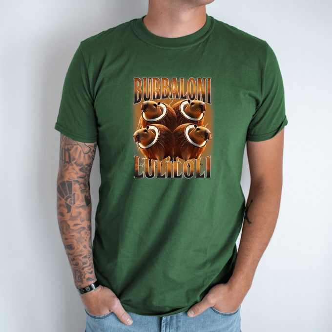 Unisex marškinėliai su spauda „Burbaloni Luliloli kompanija“ - Image 6