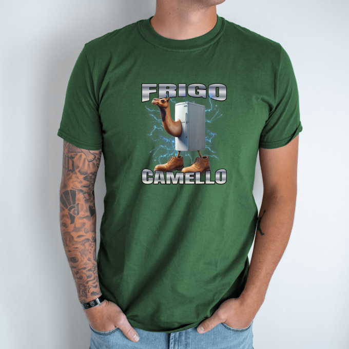 Unisex marškinėliai su spauda „Frigo Camello“ - Image 7