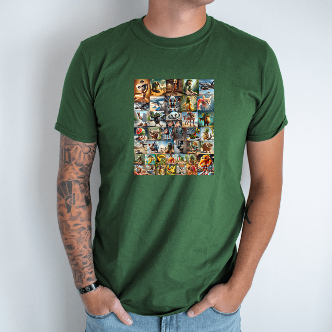 Unisex marškinėliai su spauda „Italian Brainrot Chaoso kolekcija“ - Image 7