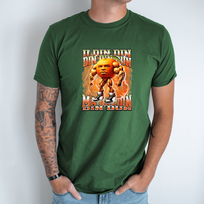 Unisex marškinėliai su spauda „U-Din-Din-Dun-Ma-Din-Din-Dun“ - Image 4