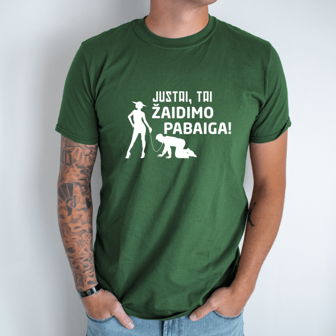 Unisex marškinėliai su spauda „Žaidimo pabaiga“ - Image 6
