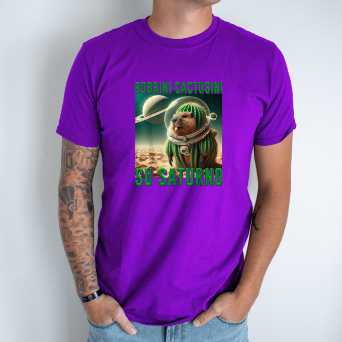 Unisex marškinėliai su spauda „Bobrini Cactusini“ - Image 3
