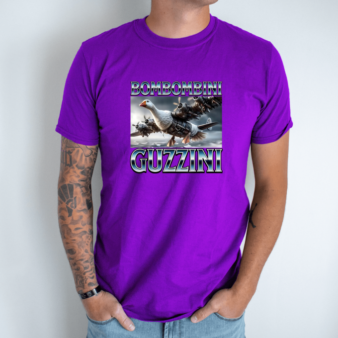 Unisex marškinėliai su spauda „Bombombini Guzzini“ - Image 3