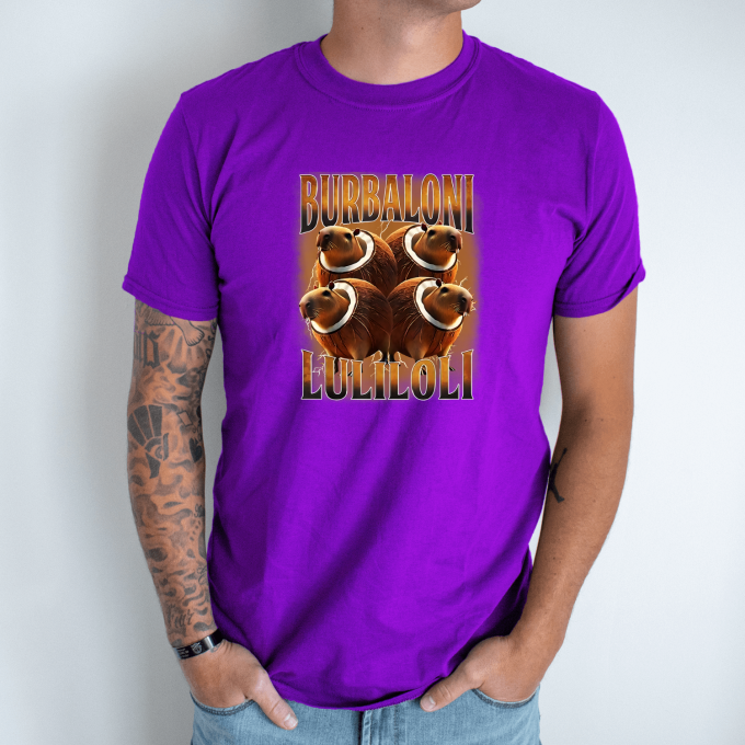 Unisex marškinėliai su spauda „Burbaloni Luliloli kompanija“ - Image 4