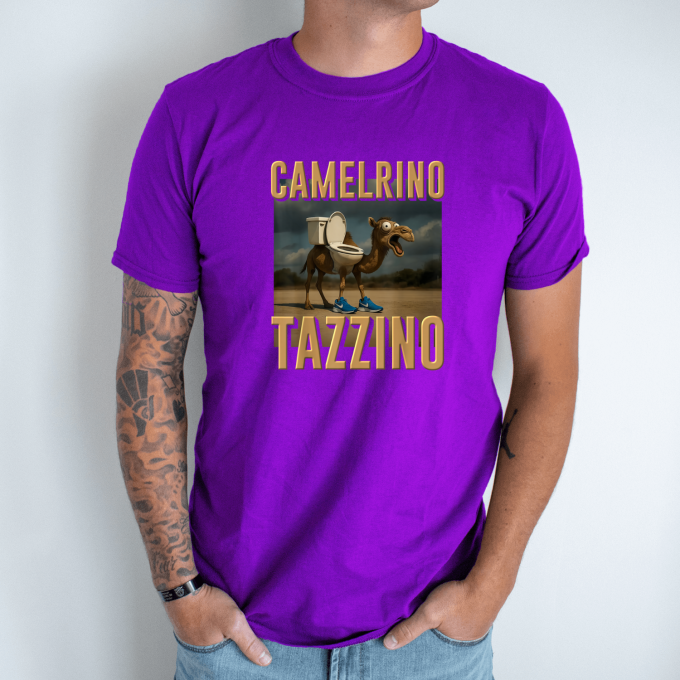 Unisex marškinėliai su spauda „Camelrino Tazzino“ - Image 7