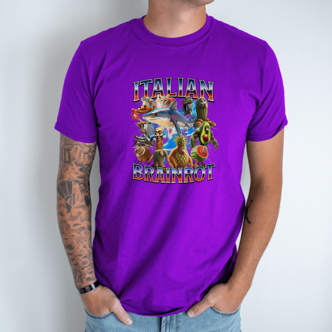 Unisex marškinėliai su spauda „Italian Brainrot“ - Image 3