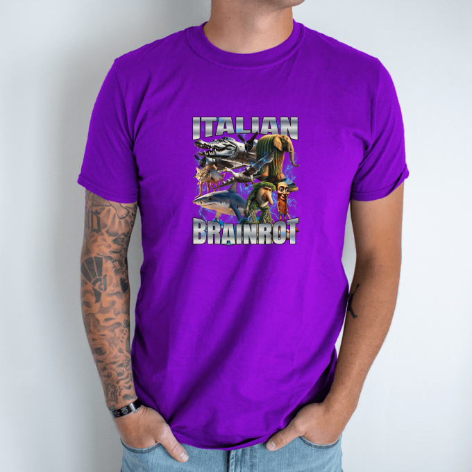 Unisex marškinėliai su spauda „Italian Brainrot Blitz“ - Image 3