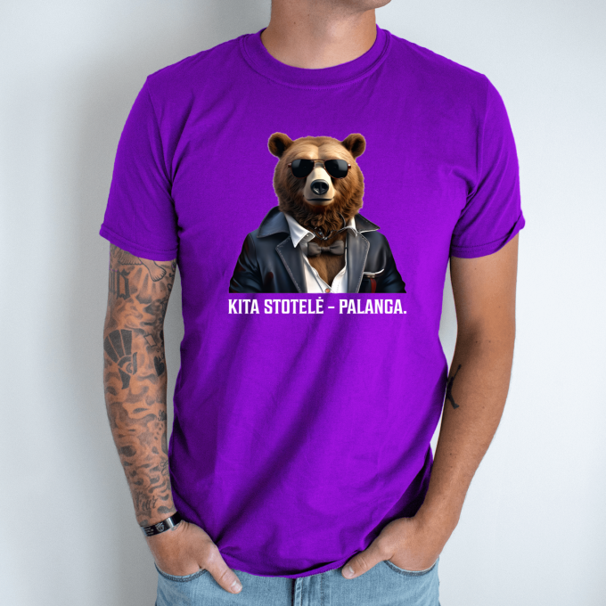 Unisex marškinėliai su spauda „Kita stotelė-Palanga“ - Image 3