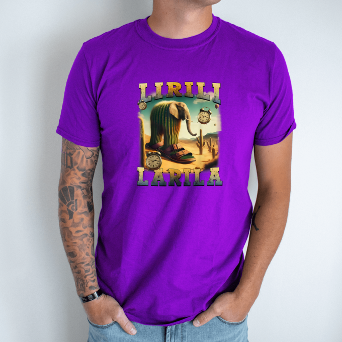 Unisex marškinėliai su spauda „Lirili Larila“ - Image 4