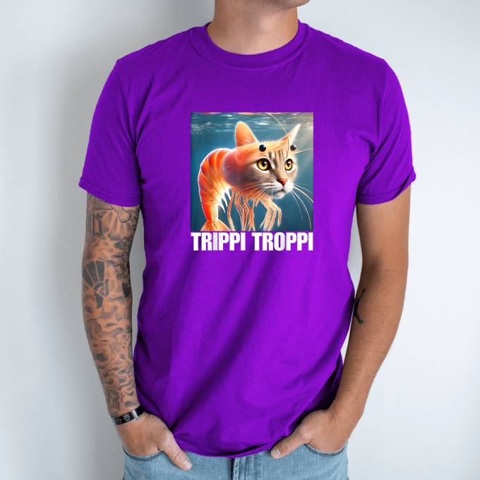 Unisex marškinėliai su spauda „Trippi Troppi“ - Image 3