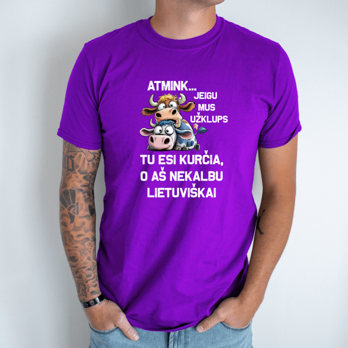 Unisex marškinėliai su spauda „Jeigu mus užklups“ - Image 5