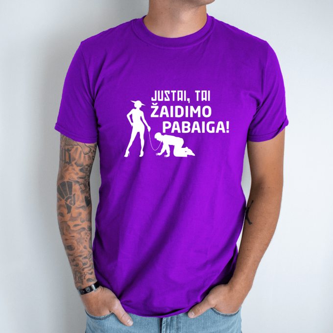 Unisex marškinėliai su spauda „Žaidimo pabaiga“ - Image 7