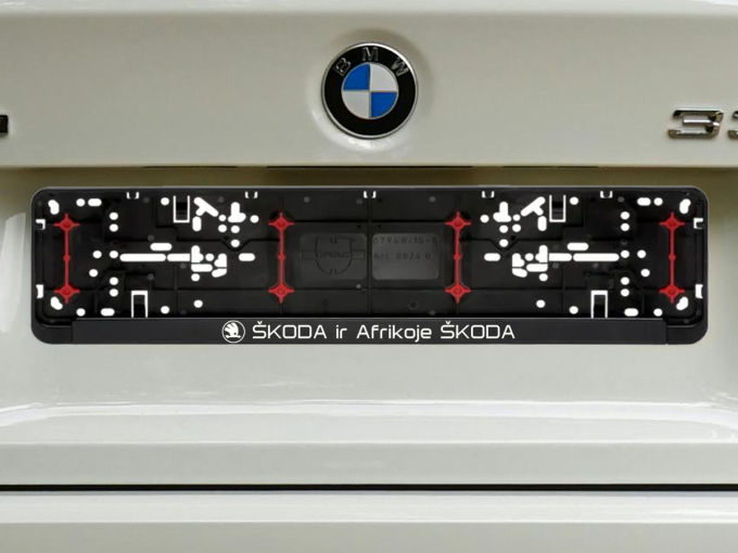 Wurth numerių rėmelis „Škoda ir Afrikoje Škoda“