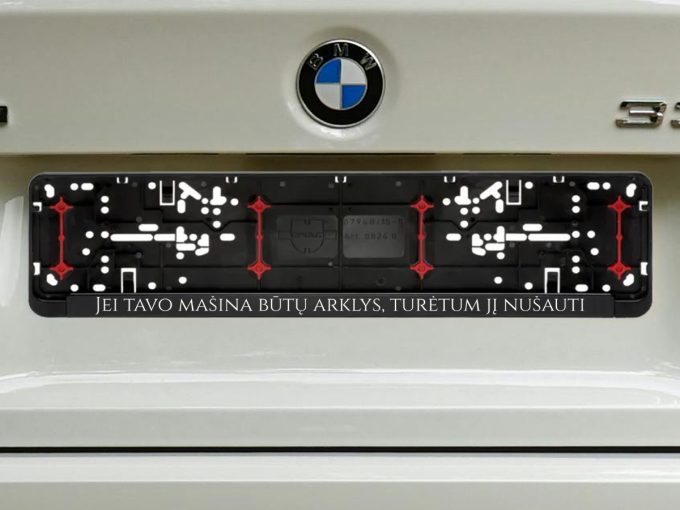 Wurth numerių rėmelis „Jei tavo mašina būtų arklys“
