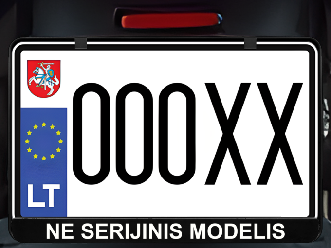 Horizontalus motociklo numerių rėmelis „Ne serijinis modelis“