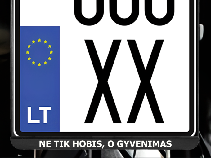 Vertikalus motociklo numerių rėmelis „Ne tik hobis, o gyvenimas“