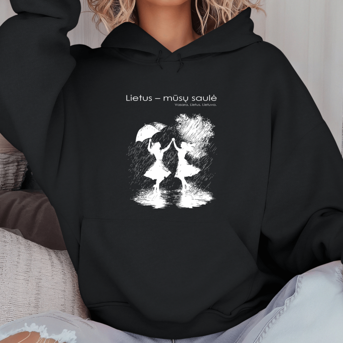 Unisex džemperis su spauda „Šokis lietuje“ - Image 5