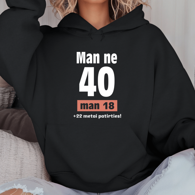 Unisex džemperis su spauda „Man ne 40“ - Image 8