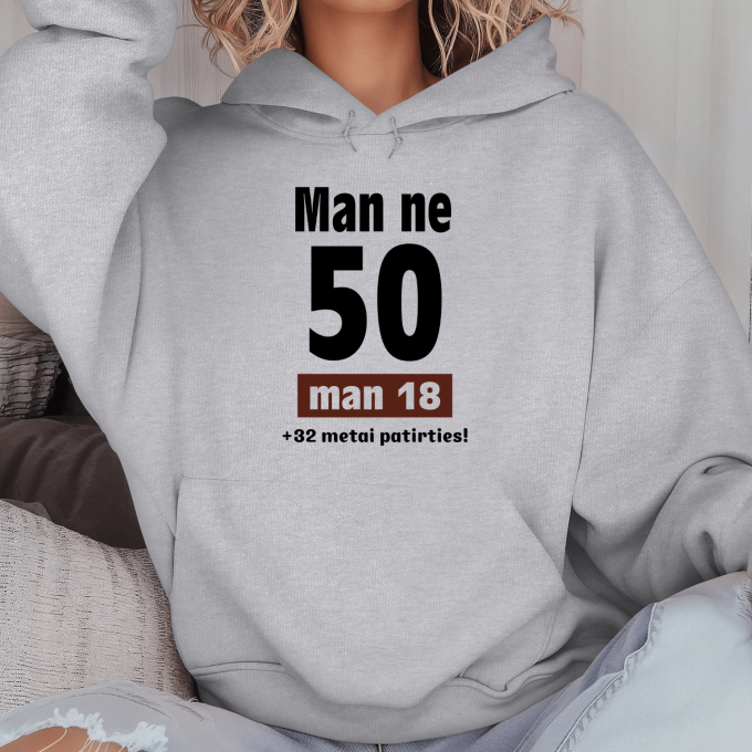 Unisex džemperis su spauda „Man ne 50“ - Image 7