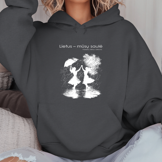 Unisex džemperis su spauda „Šokis lietuje“ - Image 2