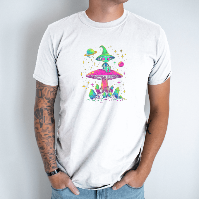 Unisex marškinėliai su spauda „Marsietis vienišius“ - Image 2