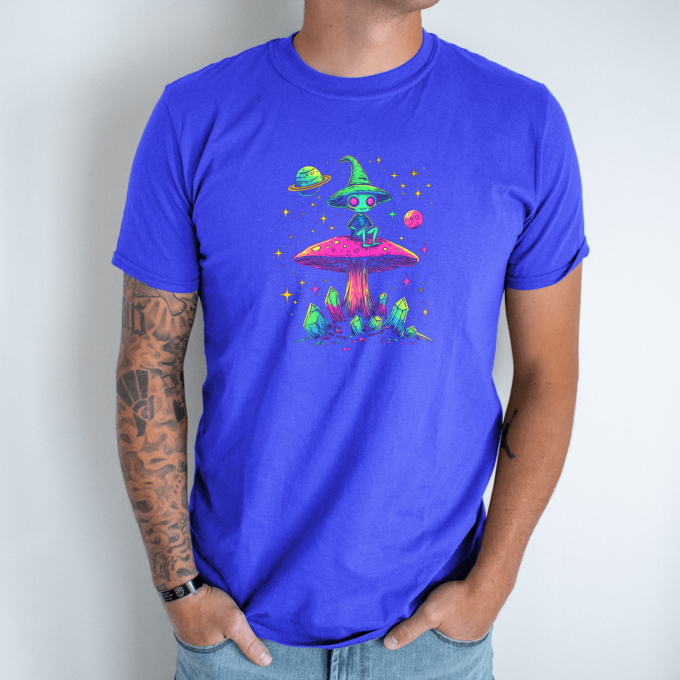 Unisex marškinėliai su spauda „Marsietis vienišius“ - Image 6