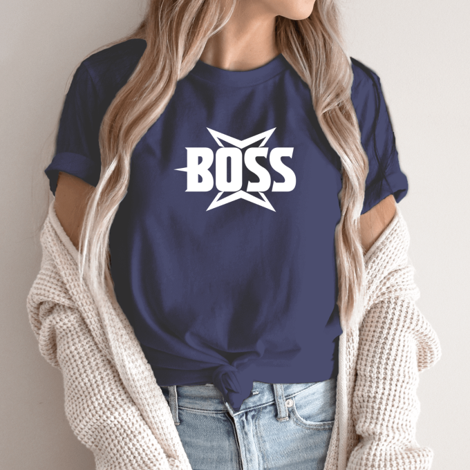 Unisex marškinėliai su spauda „Boss“ - Image 12