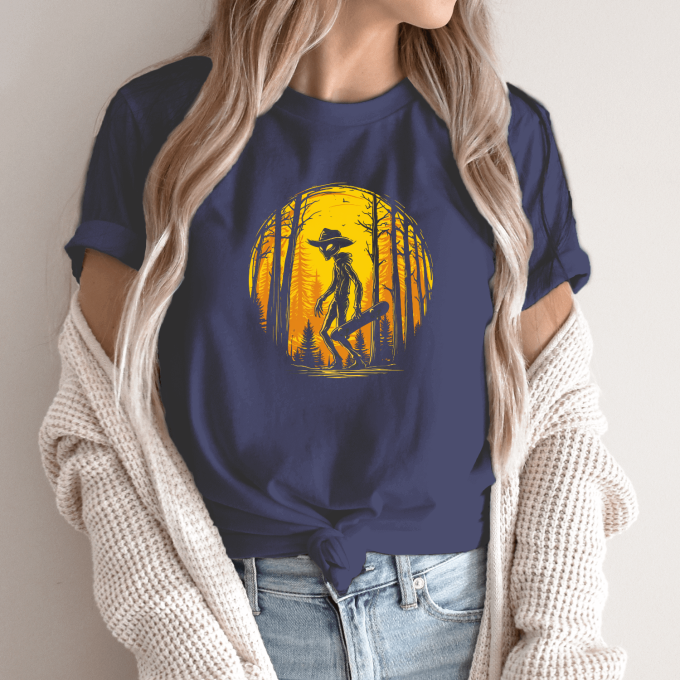 Unisex marškinėliai su spauda „Marsietis skeiteris“ - Image 12