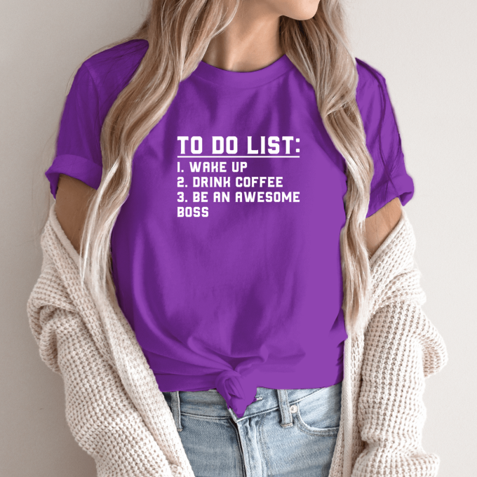Unisex marškinėliai su spauda „To do list“ - Image 11