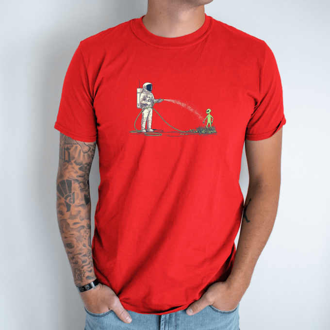 Unisex marškinėliai su spauda „Marsietis auga“ - Image 7