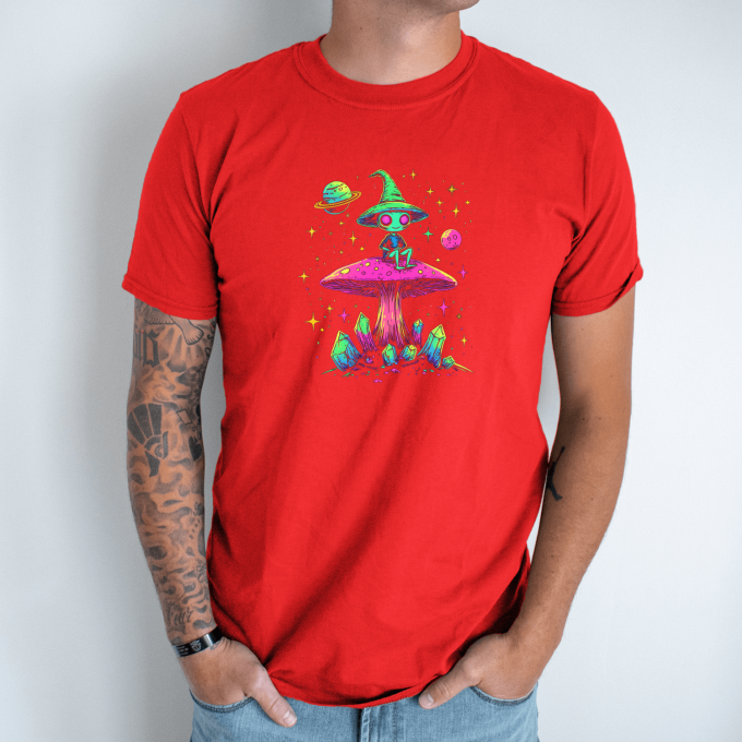 Unisex marškinėliai su spauda „Marsietis vienišius“ - Image 5
