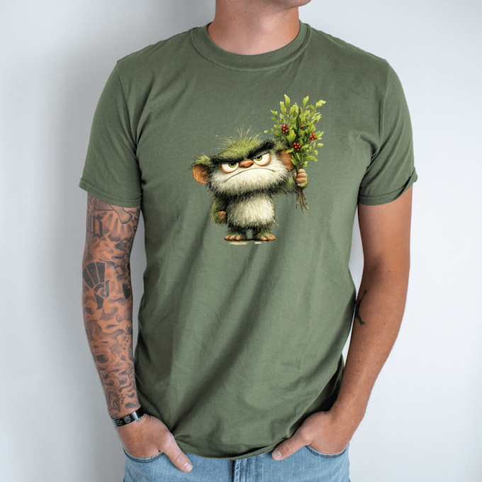 Unisex marškinėliai su spauda „Kalėdų bambeklis“ - Image 3