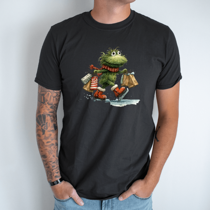 Unisex marškinėliai su spauda „Greitasis Kalėdų pirkėjas“ - Image 8