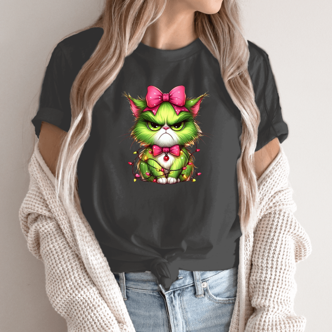 Unisex marškinėliai su spauda „Katė Grinčas“ - Image 6