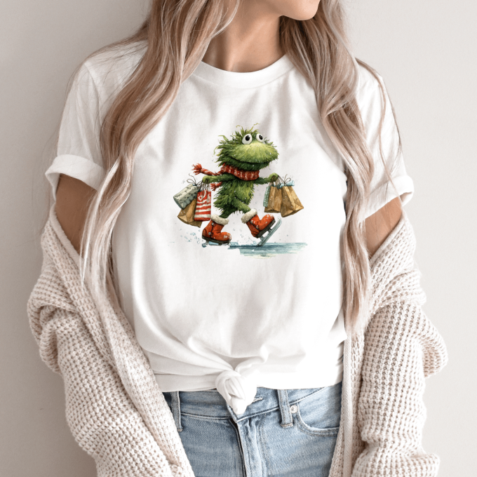 Unisex marškinėliai su spauda „Greitasis Kalėdų pirkėjas“ - Image 9