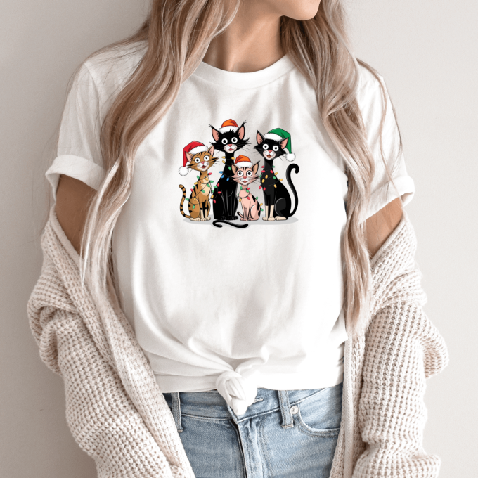 Unisex marškinėliai su spauda „Miau-miau šventės prasideda“ - Image 9