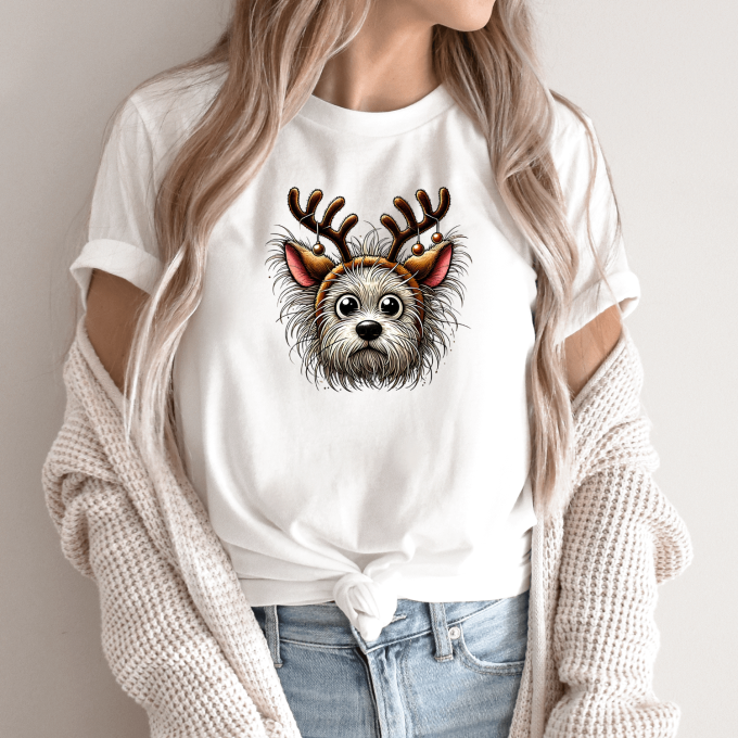 Unisex marškinėliai su spauda „Šuniukas elniukas“ - Image 9