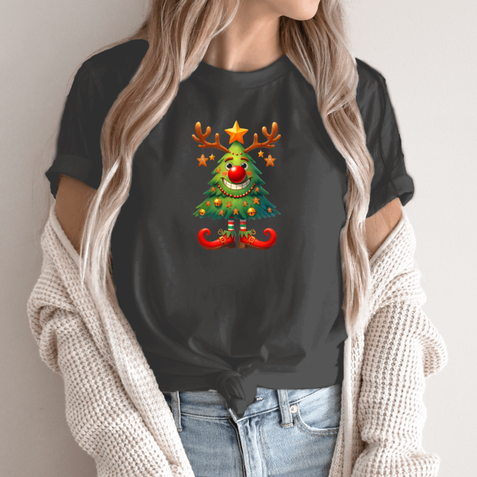 Unisex marškinėliai su spauda „Eglutė Klounė“ - Image 12