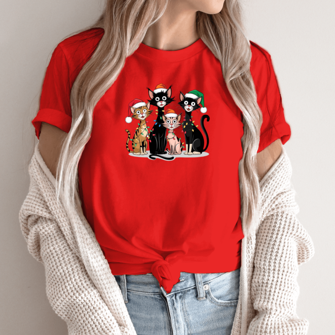 Unisex marškinėliai su spauda „Miau-miau šventės prasideda“ - Image 13