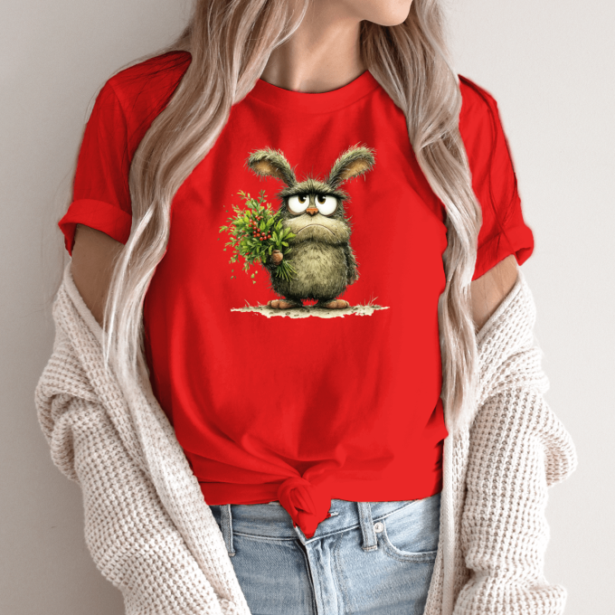 Unisex marškinėliai su spauda „Niurzga kiškis“ - Image 13