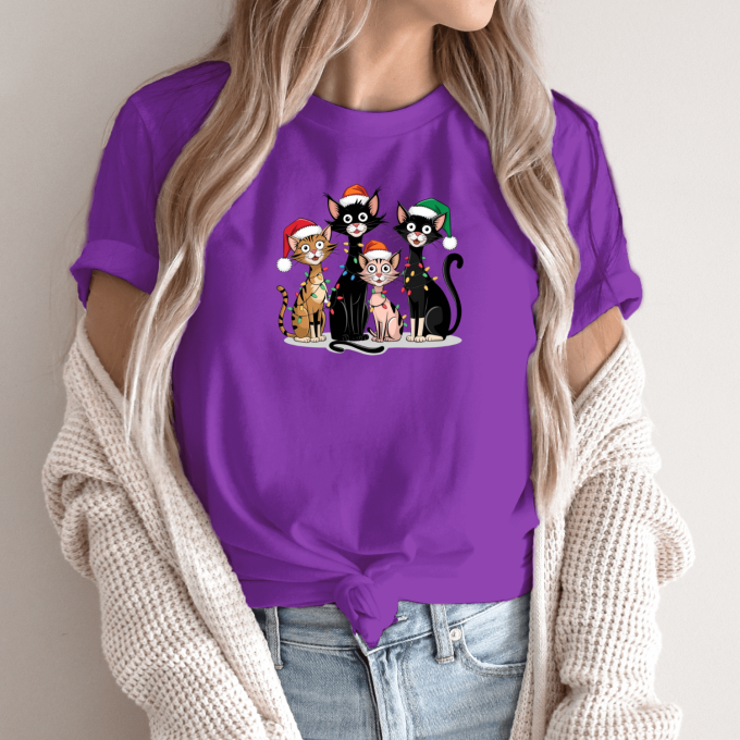 Unisex marškinėliai su spauda „Miau-miau šventės prasideda“ - Image 11