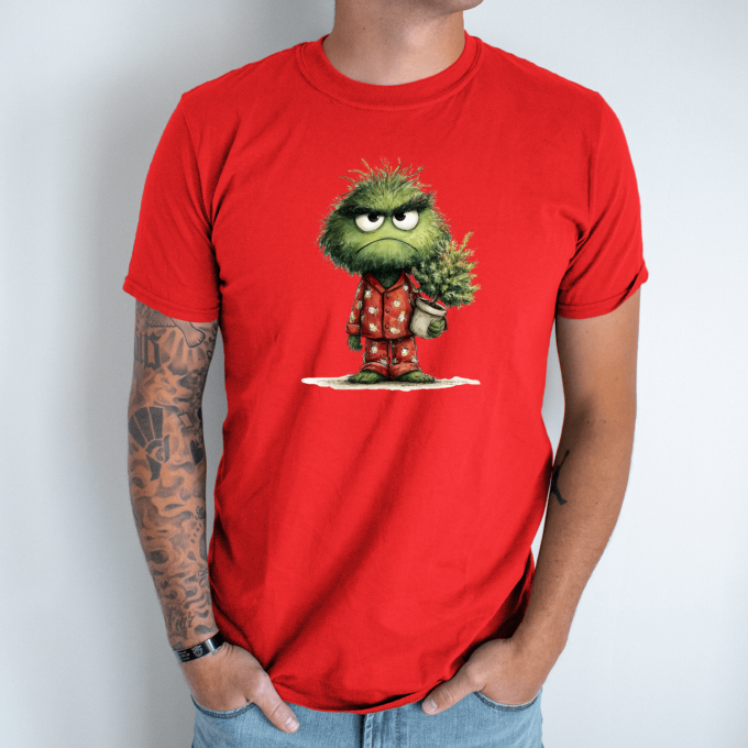 Unisex marškinėliai su spauda „Kalėdų niurzga“ - Image 7