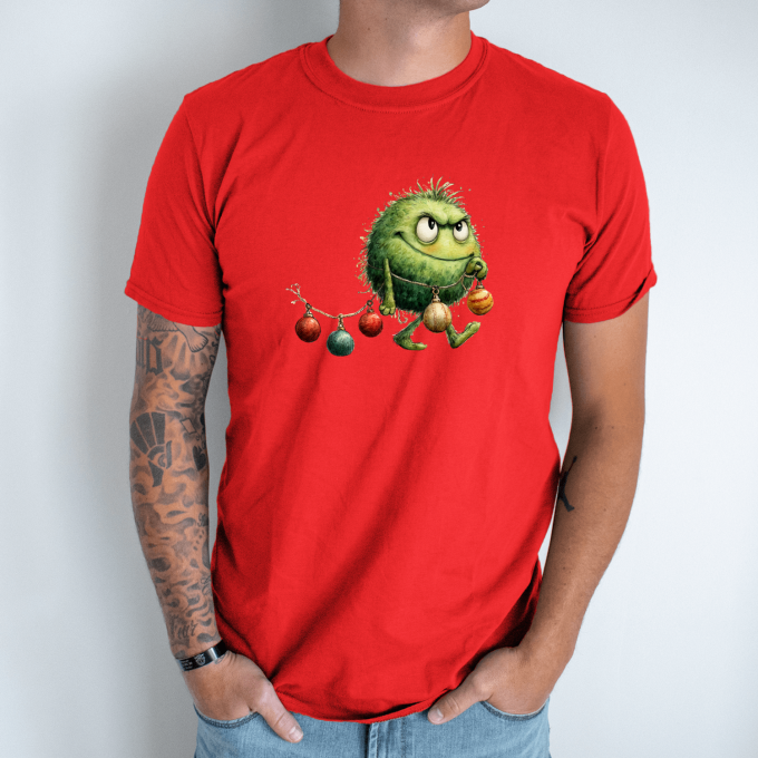 Unisex marškinėliai su spauda „Kalėdų vagis“ - Image 7