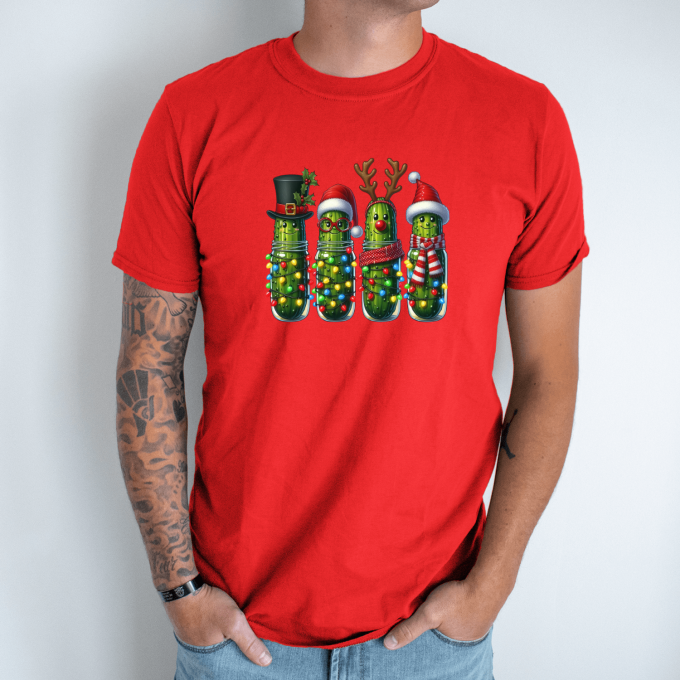 Unisex marškinėliai su spauda „Šventinė stiklainio gauja“ - Image 7