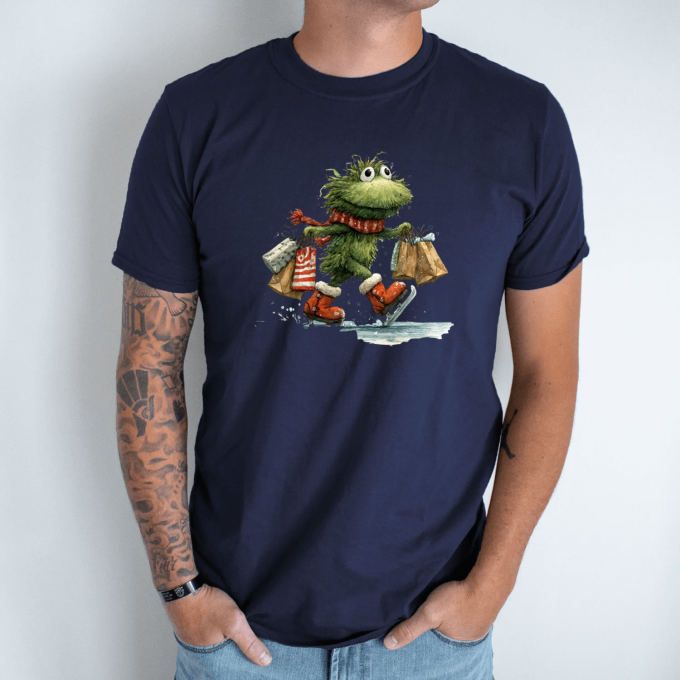Unisex marškinėliai su spauda „Greitasis Kalėdų pirkėjas“ - Image 6