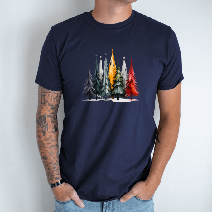 Unisex marškinėliai su spauda „Kalėdų miško pasaka“ - Image 8