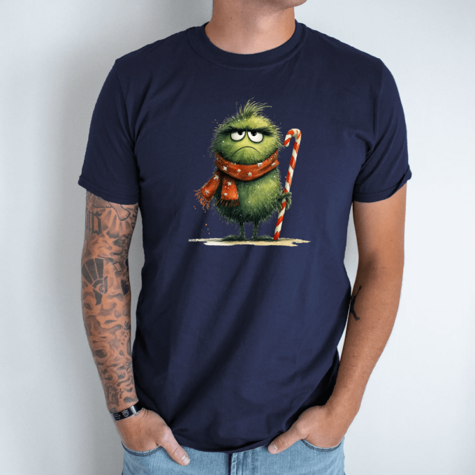 Unisex marškinėliai su spauda „Šventinis niurzga“ - Image 8