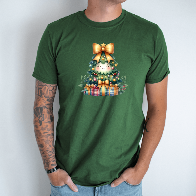 Unisex marškinėliai su spauda „Eglutė Staigmenėlė“ - Image 4