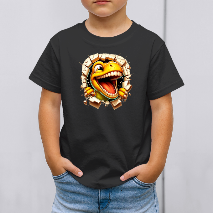 Vaikiški marškinėliai su spauda „Dino Juokdariukas“ - Image 4