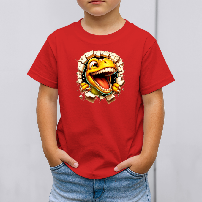 Vaikiški marškinėliai su spauda „Dino Juokdariukas“ - Image 3